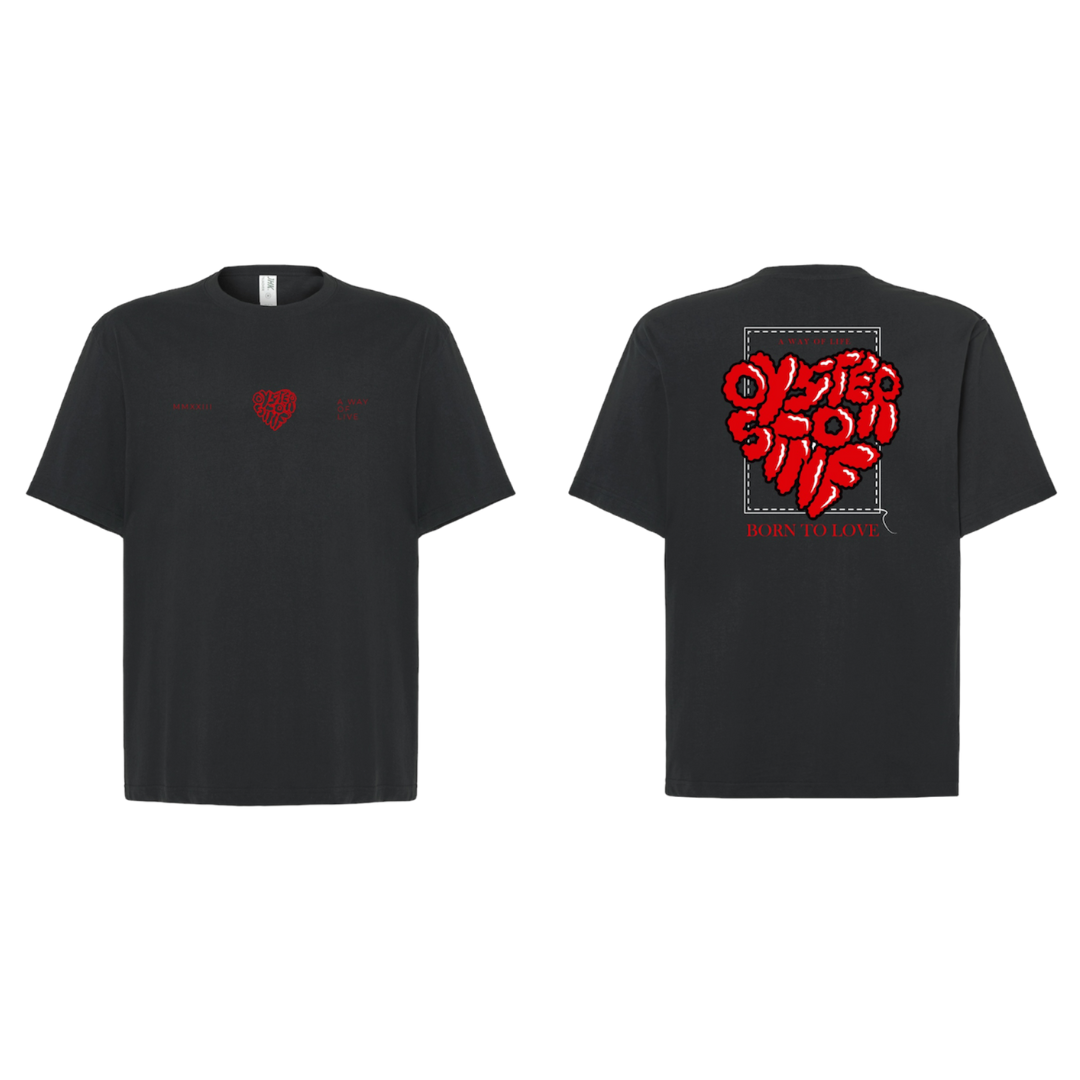 CAMISETA BORN TO LOVE NEGRA