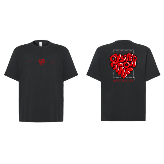 CAMISETA BORN TO LOVE NEGRA