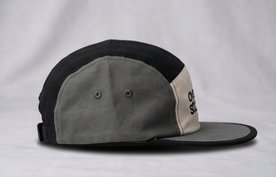 Gorra Oyster Stone 5 paneles - vista lateral izquierda