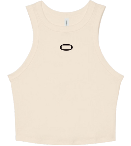 Micro tank top de mujer Oyster Stone en color beige, algodón Airlume